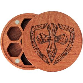 DND Dice Box - Solid Wood Storage Case for Polyhedral, RPG and Tabletop Gaming Dice