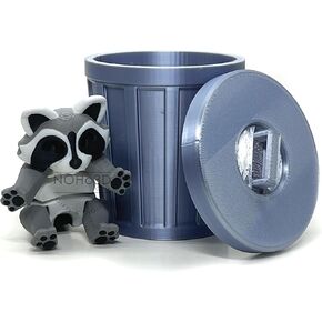 Baby Trash Racoon، راكون صغير مفصلي مطبوع ثلاثي الأبعاد مع سلة المهملات، راكون صغير رمادي وأبيض، قمامة باندا، لعبة راكون مفصلية لاضطراب فرط الحركة ونقص الانتباه والتوحد AR001-B، رمادي in Kuwait