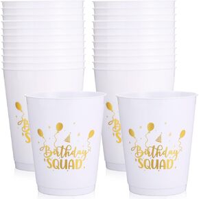 24 قطعة من أكواب حفلات عيد الميلاد البلاستيكية من Vesici، سعة 16 أونصة، أكواب استاد عيد الميلاد الذهبية والبيضاء، أكواب بلاستيكية، أكواب عيد ميلاد قابلة لإعادة الاستخدام لمستلزمات حفلات أعياد الميلاد in Kuwait