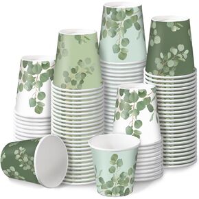 RUSPEPA 2 oz Bathroom Cups, Disposable Paper Cups - 100 Pack Set Lovely Animals Design Printed - Mini Mouthwash Rinse Paper Cups for Home, Bathroom, Picnic, Party, and Events