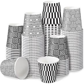 RUSPEPA 2 oz Bathroom Cups, Disposable Paper Cups - 100 Pack Set Lovely Animals Design Printed - Mini Mouthwash Rinse Paper Cups for Home, Bathroom, Picnic, Party, and Events