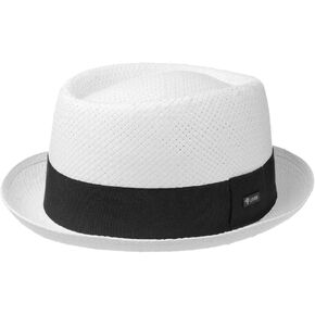 Lipodo Acapulco White Pork Pie Hat Women/Men - Made in Italy
