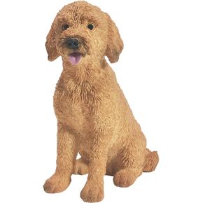 Sandicast Mid Size Pekingese Sculpture, Standing, Red, Medium