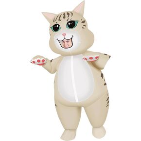 M MH ZONE Inflatable Cat Costume for Adult(Kids) Funny Halloween Costumes for girls Cosplay Fantasy Blow up Costume