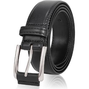 XZQTIVE Men's Dress Belt - Leather Belt for men, Men's Belt with Prong Buckle for Business and Casual