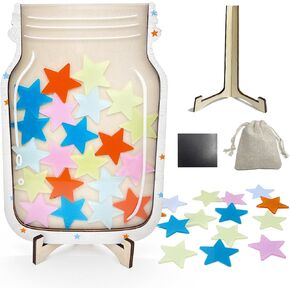Magnetic Stars Reward Jar, Personalized Magnetic Reward Chart for The Home and Classroom, Good Behavior Training for Kids, Encourages Positive Behaviors and Growth, Motivate Responsibility