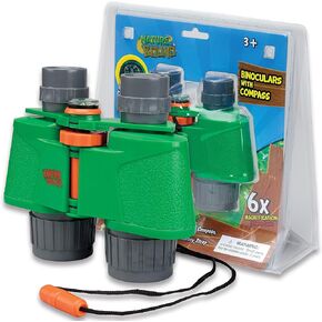 Nature Bound Binoculars for Kids Hit Resolution 6x35 - High Power Kids Binoculars with Built in Compass for Bird Watching, Hiking, Hunting, Spy, & Outdoor Exploration, for Boys & Girls