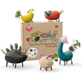 Taksa Toys Locomo Friends V Waldorf Educational Outdoor Play Figures, Montessori Wooden Animal Toys for Kids 3 4 5 6 7+, Open-Ended Learning & Creativity, Nature Eco Toys, Gifts (Set of 5)