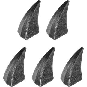 HARFINGTON 5set Cat Claw Spikes 27 x 16mm Horn Screw Rivets Leather-Craft Findings with Metal Screw Back Studs for Making Leather Custom Punk Style DIY Clothing Accessories, Silver Tone