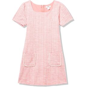 Speechless Girls' Short Sleeve Knit Boucle Dress