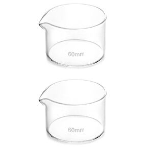 QWORK 1000ml Crystallizing Dishes, 2 Pack Flat Bottom Lab Dishes with Spout and Heavy Rim, Borosilicate 3.3 Glass for Professional Laboratories, Science Classrooms, Kitchen, Crafts