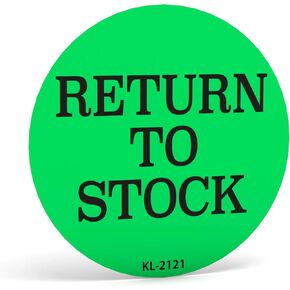 Kenco 2" Circle Inventory Control Stickers for Shipping and Inventory - 500 Permanent Adhesive Labels Per Roll Made in The USA (Return to Stock, 1 Pack)