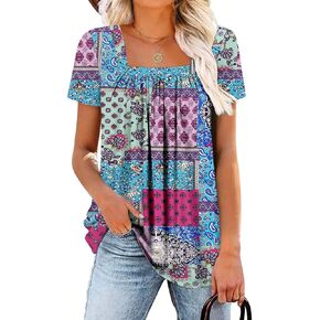 ROSELINLIN Womens Short Sleeve Shirts to Wear with Leggings Summer Sleeveless Shirts Tank Tops