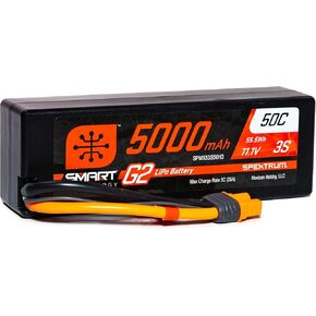 Spektrum 11.1V 5000mAh 3S 50C Smart LiPo G2 Hard Case: IC3, SPMX53S50H3
