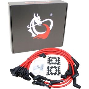 AIP Electronics Dragon Fire Race Series High Performance Ignition Spark Plug Wire Set Compatible with 1964-1995 Ford 10mm 5.0L 5.8L SBF 302 302W OEM Fit PWJ115