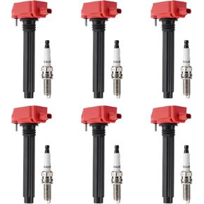 حزمة من 6 ملفات إشعال UF648 C1791 مع مجموعة قابس إشعال إيريديوم، متوافقة مع تاون آند كانتري جيب شيروكي رانجلر دودج أفينجر رام 1500 فولكس فاجن in Kuwait