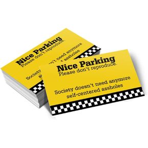 Nice Parking Please Don't Reproduce - Bad Parking Business Cards (Pack of 100)