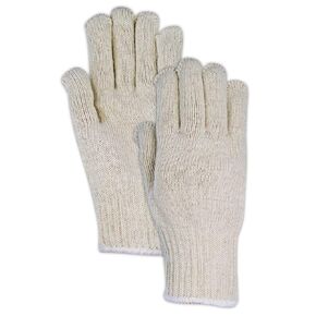 MAGID T1537C KnitMaster T1537 Heavyweight 7-gauge Knit Gloves, Cotton/Polyester Blend, Women's Fit, Off White (180 Pair), 7/S