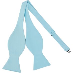Alizeal Mens Solid Color Adjustable Self-tied Bow Ties