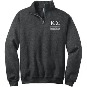 Kappa Sigma Quarter Zip Cadet Collar Sweatshirt - Kappa Sigma Fraternity Merchandise