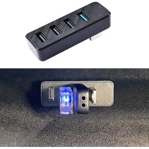 موزع USB لصندوق القفازات لـ Tesla Model 3 Highland 2024، CyberTruck، Model 3 Performance 2024، محطة إرساء Tesla Glovebox 4 في 1 متعددة المنافذ لشاحن محرك فلاش Dash Cam Flash لنقل بيانات الألعاب والموسيقى