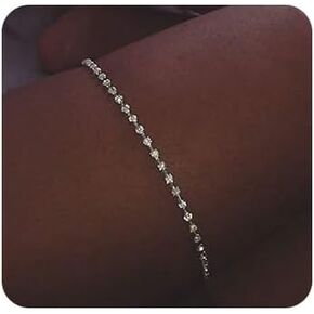 Boho Crystal Leg Chain Silver Rhinestone Thigh Chains Shiny party Leg Chain