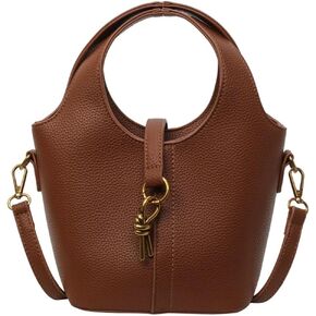 Women Bucket Bag PU Leather Hobo Bag Fashion Shoulder Crossbody Bag Vintage Tote Bag Small Handabg Purse