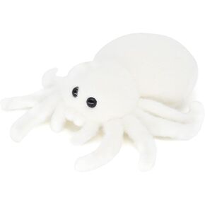 HWD Soft Stuffed Spider Dolls, Cute Plush Animals, Plushies for Pranks, Kids Gifts, Toddler, Birthday, Halloween, Christmas (White)