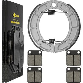 Caltric Front & Rear Brake Pads Shoes Compatible with Yamaha Bear Tracker 250 Yfm250 Yfm-250 Yfm 250 2000-2004 New