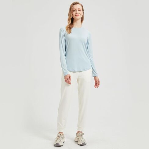 netdraw Women's Ultra-Soft Bamboo Viscose Sweatpants Cotton Lounge Yoga Jogger Tapered Pants in Kuwait