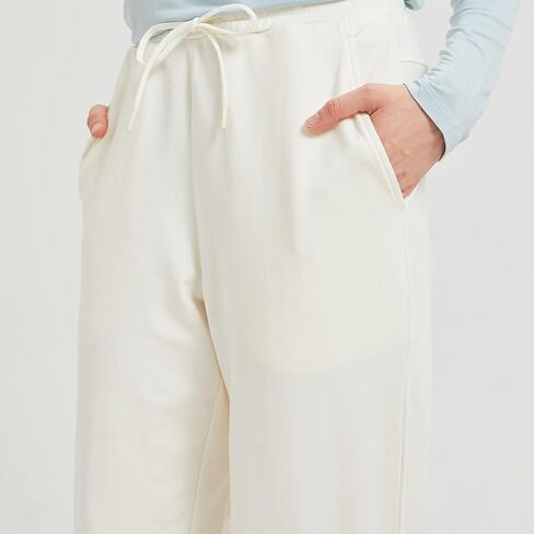 netdraw Women's Ultra-Soft Bamboo Viscose Sweatpants Cotton Lounge Yoga Jogger Tapered Pants in Kuwait