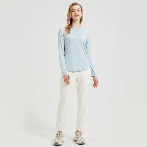 netdraw Women's Ultra-Soft Bamboo Viscose Sweatpants Cotton Lounge Yoga Jogger Tapered Pants in Kuwait