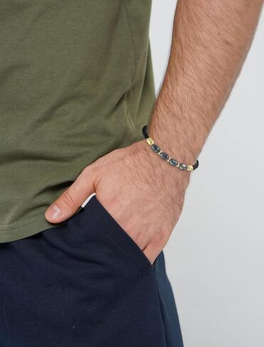 Freshwater Pearl Leather Bracelets for Men, Stainless Steel Braided Bracelet Woven Wristband for Men Women Jewelry Gifts in Saudi Arabia