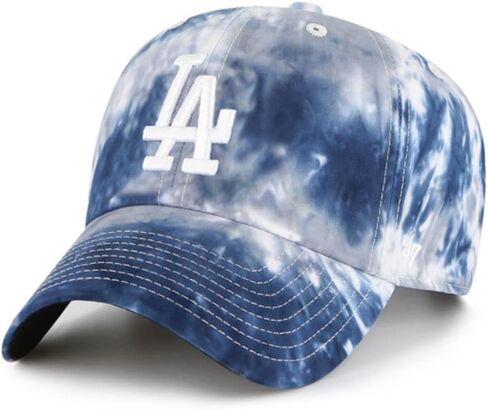 47 Los Angeles Dodgers White Truckin Clean Up Dad Hat Baseball Cap Tie-Dye in Saudi Arabia