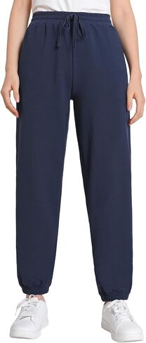 Weintee Women's Baggy Sweatpants Cinch Bottom Joggers with Pockets in Kuwait