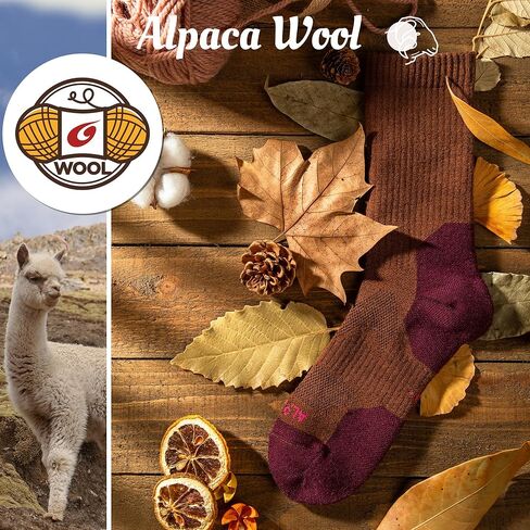 Alpaca Wool Boots Socks Men Women Thermal Warm Compression Cushioned Thick Winter Hunting Socks Hiking in Kuwait