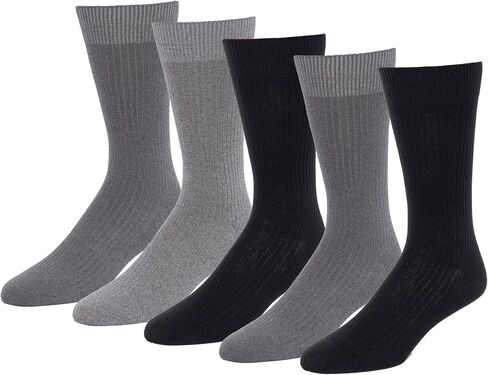 Amazon Essentials Men's Rib Dress Sock, 5 Pairs in Saudi Arabia