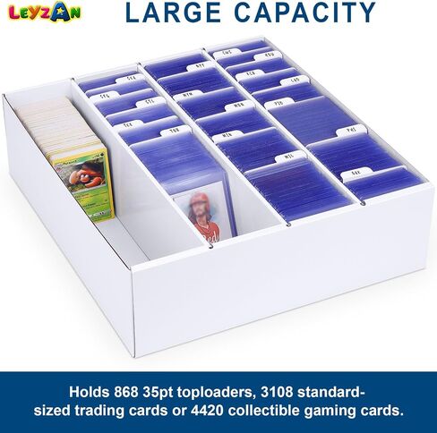 Trading Card Storage Box, 3200 Count Cardboard Storage Box with Divider for Sports, Tcg, Mtg Card(1 Pack) in Saudi Arabia