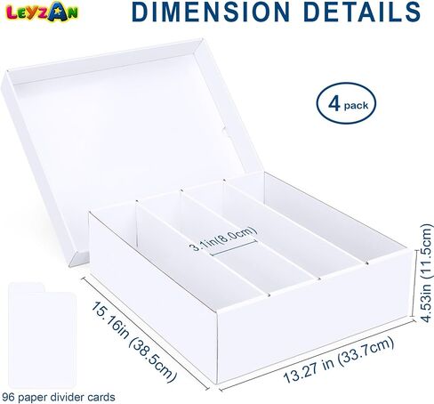 Trading Card Storage Box, 3200 Count Cardboard Storage Box with Divider for Sports, Tcg, Mtg Card(1 Pack) in Saudi Arabia