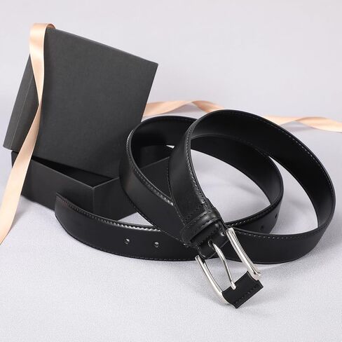 XZQTIVE Men's Dress Belt - Leather Belt for men, Men's Belt with Prong Buckle for Business and Casual in Saudi Arabia