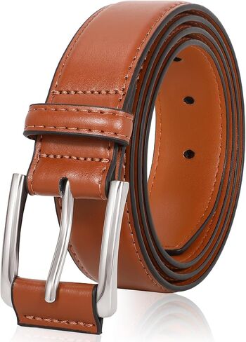 XZQTIVE Men's Dress Belt - Leather Belt for men, Men's Belt with Prong Buckle for Business and Casual in Saudi Arabia