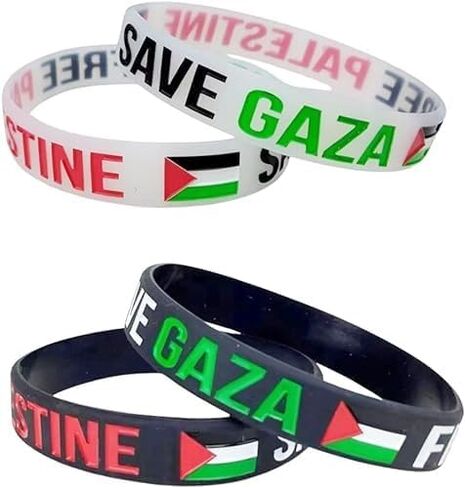 Free Palestine Bracelets Silicone Palestine Gaza Flag Bracelets Free Palestine Rubber Wristbands Save Gaza Support Palestine Jewelry in Saudi Arabia