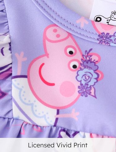 فستان Peppa Pig فساتين للفتيات الصغيرات بأكمام طويلة وطباعة شخصية لطيفة كاجوال للخريف ملابس أرجوانية لحفلات أعياد الميلاد in Saudi Arabia