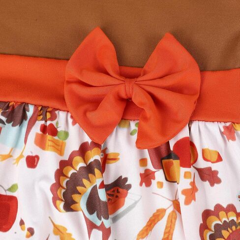 فستان للفتيات الصغيرات لعيد الهالوين لعيد الشكر مطبوع عليه شبح الخفافيش من الأسفل فستان كاجوال ملابس من 1 إلى 8 سنوات in Kuwait