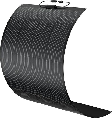 BougeRV Arch 200 Watts Fiberglass Flexible Solar Panel, Portable Bendable 12 Volts 10BB Mono Cell for RV Camping Home Boat Marine Curve Surface Black in Saudi Arabia
