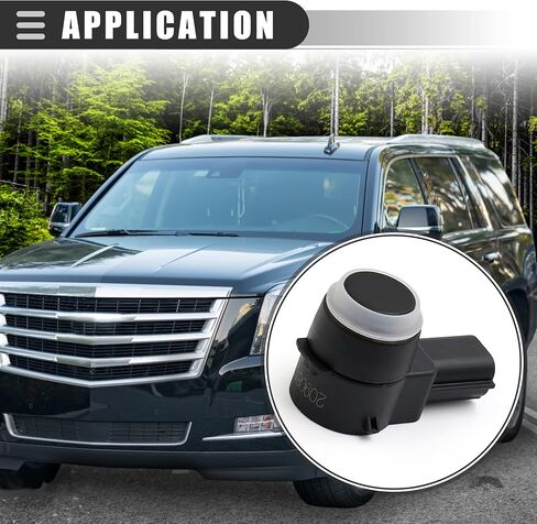 Motoforti Car Rear Bumper PDC Sensor, Backup Parking Reverse Sensor, for Cadillac Escalade 2007-2011, Plastic, 20908127, Black in Saudi Arabia
