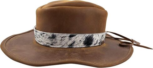 Adjustable Hatband for Cowboy Hats Handmade from Full Grain Leather, Rodeo Style, Furry in Kuwait