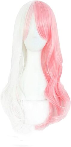 MapofBeauty Beautiful Long Wavy Harajuku Style Cosplay Wig (Light Blue/Light Purple/Pink) in Saudi Arabia