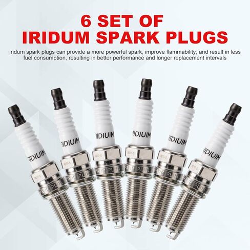 حزمة من 6 ملفات إشعال UF648 C1791 مع مجموعة قابس إشعال إيريديوم، متوافقة مع تاون آند كانتري جيب شيروكي رانجلر دودج أفينجر رام 1500 فولكس فاجن in Kuwait