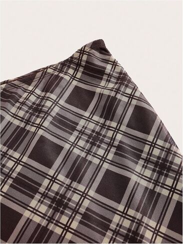 Floerns Women's Plaid Print A Line Skirts Mesh High Waisted Cute Long Skirt in Saudi Arabia